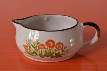 Retro vintage jaren 70 Wildflower kannetje / schenkkannetje beschikbaar voor biedingen