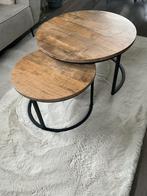 Profijt Meubel Belcoo Bijzettafels - Set van 2 bijna nieuw, Ophalen, 50 tot 100 cm, Rond, Zo goed als nieuw