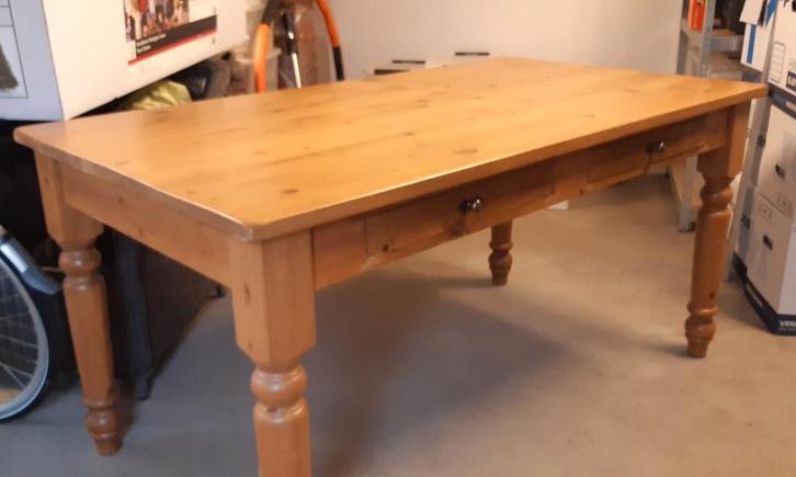 Eetkamertafel, Huis en Inrichting, Tafels | Eettafels, Gebruikt, 50 tot 100 cm, 150 tot 200 cm, Rechthoekig, Grenenhout, Ophalen