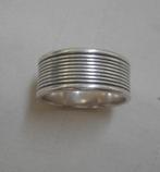 Zilveren vintage unisex ring maat 18.5 nr.651, 18 tot 19, Verzenden, Zo goed als nieuw, Dame of Heer