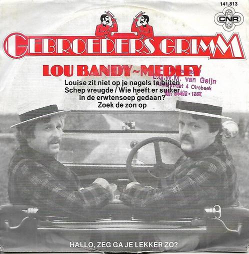 Gebroeders Grimm - Lou Bandy medley, Cd's en Dvd's, Vinyl Singles, Gebruikt, Single, Nederlandstalig, 7 inch, Ophalen of Verzenden