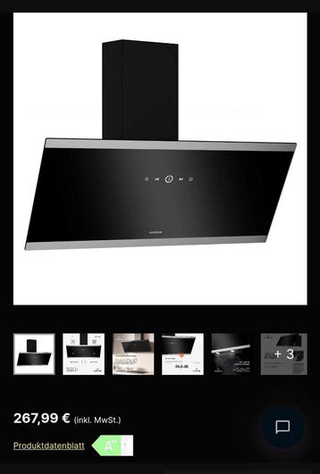 Nieuwe Klarstein Flashline 90 Afzuigkap beschikbaar voor biedingen