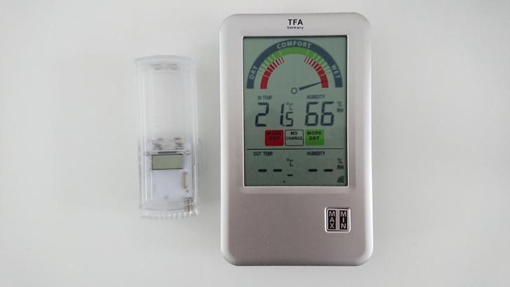 TFA Dostmann 30.3045.IT BEL-AIR Thermometer en Hygrometer, Audio, Tv en Foto, Weerstations en Barometers, Zo goed als nieuw, Ophalen of Verzenden