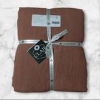 100% linnen dekbedovertrek 240x220 met slopen Dark Terra, Bruin, Dekbedovertrek, Ophalen of Verzenden, Nieuw