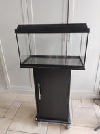 Aquarium inclusief verrijdbare kast te koop, Dieren en Toebehoren, Ophalen, Gebruikt, Leeg aquarium