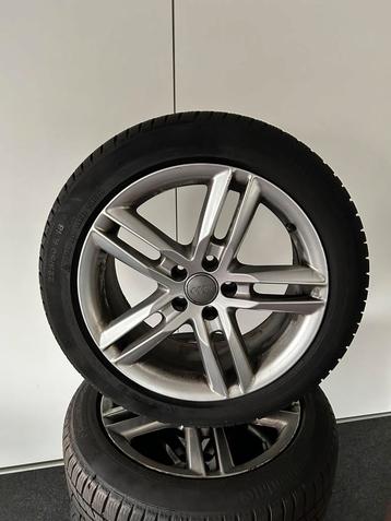 Org. 18 inch Audi A4 A6 velgen + Continental winterbanden beschikbaar voor biedingen