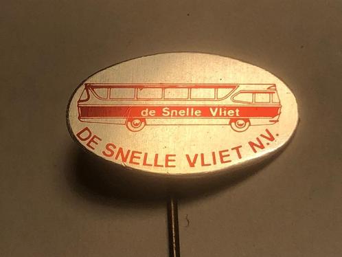 Metalen DE SNELLE VLIET N.V. TOURINGCAR BEDRIJF Speld (Rood), Verzamelen, Speldjes, Pins en Buttons, Zo goed als nieuw, Speldje of Pin