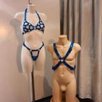 Nieuw PVC Vrouwen Harnas - S/M, Neonkink, Ophalen of Verzenden, Blauw, Overige typen