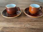 2 mooie espresso kop en schotels( Made in France), Ophalen of Verzenden, Zo goed als nieuw, Overige stijlen, Kop(pen) en/of Schotel(s)