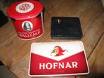 3 oude sigarenblikken, Verzamelen, Ophalen of Verzenden, Gebruikt, Tabaksdoos of Verpakking