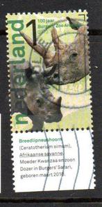 1ingr‹(•¿•)› nl # j0727 burgers'z00 tab neushoorn, Verzenden, Na 1940, Gestempeld