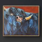 “Hooglander” olieverf schilderij 50/60, Antiek en Kunst, Ophalen