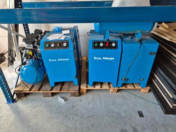 Diverse Tool Mania Compressoren + tanks beschikbaar voor biedingen