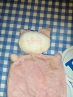 Roze met witte poes / kat knuffeldoekje, Ophalen of Verzenden, Zo goed als nieuw, Poes
