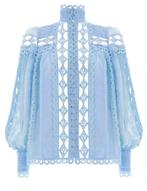 Licht blauwe en witte bloes, Maat 38/40 (M), Zimmermann, Zo goed als nieuw, Verzenden