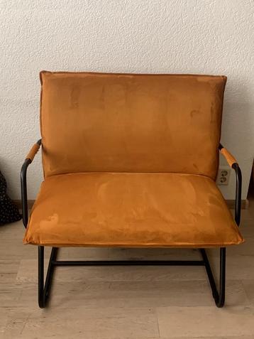 LoodsXL moderne fauteuil stoel oker geel poedercoat