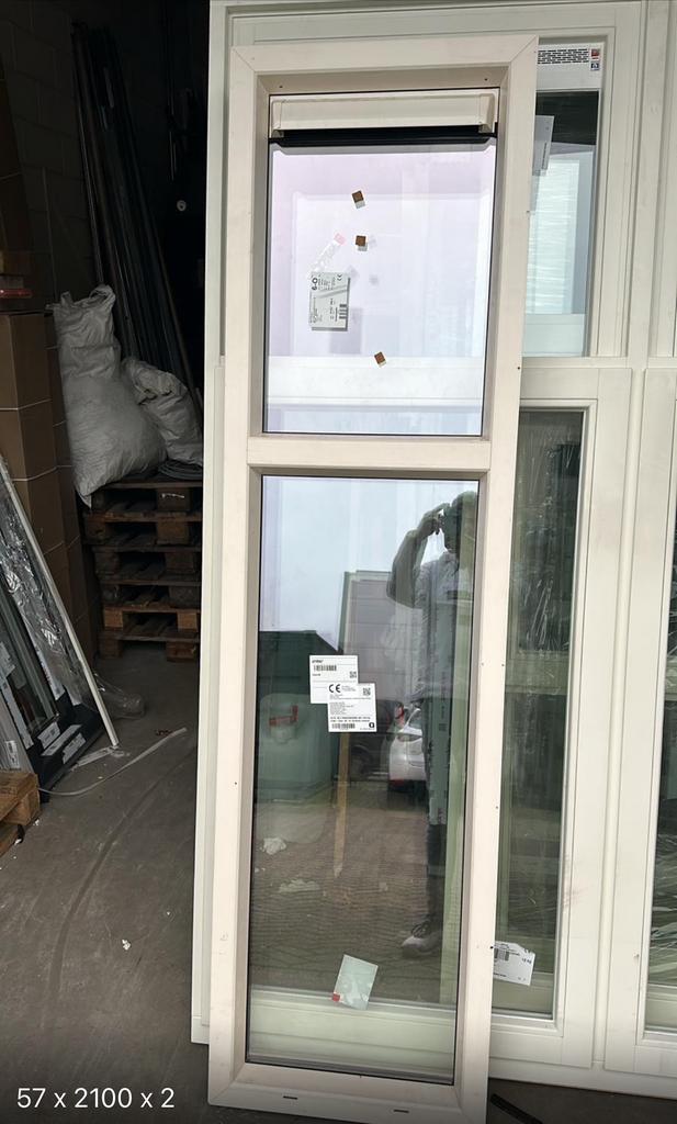 Kunststof Kozijnen 2 sztuk 570x2100, Doe-het-zelf en Verbouw, Kozijnen en Schuifpuien, Zo goed als nieuw, Ophalen of Verzenden