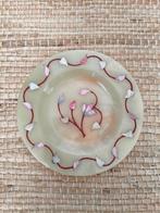 Onyx marmeren bord met parelmoer bloem inleg, Ophalen of Verzenden