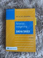 Arbeidswetgeving 2024/2025 Wolters Kluwer, Niet van toepassing, Ophalen of Verzenden, Zo goed als nieuw, Wolters Kluwer