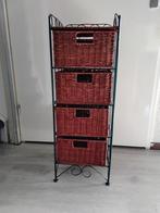 Ladekastje met rietenmandjes, Ophalen, Minder dan 50 cm, Gebruikt, Overige materialen