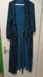 Lange jurk zwart blauw Juffrouw Jansen maat L, Maat 38/40 (M), Blauw, Ophalen of Verzenden, Zo goed als nieuw
