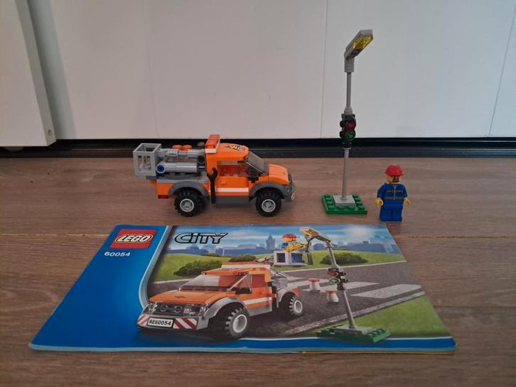 Lego city lantaarn reparatie truck 60054, Kinderen en Baby's, Speelgoed | Duplo en Lego, Zo goed als nieuw, Lego, Complete set