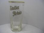 Oud emaille Stella Artois ribbel bierglas 33 cl ., Ophalen of Verzenden, Zo goed als nieuw, Glas of Glazen, Stella Artois