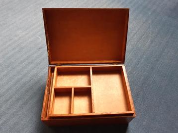 Antiek houten sieradenkistje - Vintage beschikbaar voor biedingen