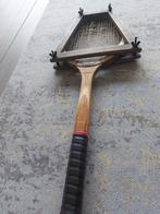 Vintage Dunlop Houten Racket met Bespanhouder, Ophalen of Verzenden