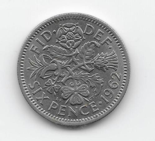 Verenigd Koninkrijk 6 pence 1962 KM# 903, Postzegels en Munten, Munten | Europa | Niet-Euromunten, Losse munt, Overige landen