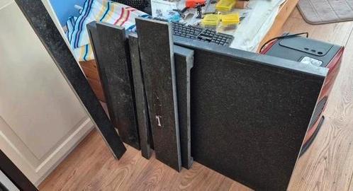 Granieten stukken aanrechtblad zwart, Huis en Inrichting, Keuken | Keukenelementen, Gebruikt, Minder dan 100 cm, 50 tot 75 cm