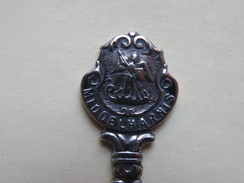 Verzilverd Keltum lepeltje oud wapen 1816 Middelharnis, Antiek en Kunst, Antiek | Bestek, Verzenden
