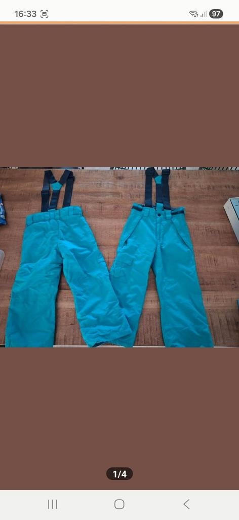 2 Skibroeken maat 110/116, Kinderen en Baby's, Kinderkleding | Maat 110, Gebruikt, Jongen of Meisje, Broek, Ophalen