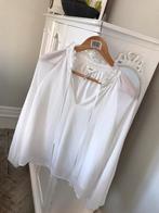Blouse met ruche langs halslijn 40, Maat 38/40 (M), Wit, Object, Ophalen of Verzenden