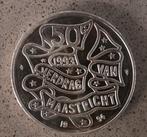 Zilveren 50 Gulden - Verdrag van Maastricht, Postzegels en Munten, Munten | Nederland, Ophalen of Verzenden