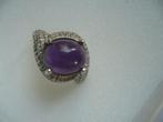 MOOIE ZILVEREN RING MET AMETHIST MAAT 18,75, Antiek en Kunst, Verzenden, Zilver