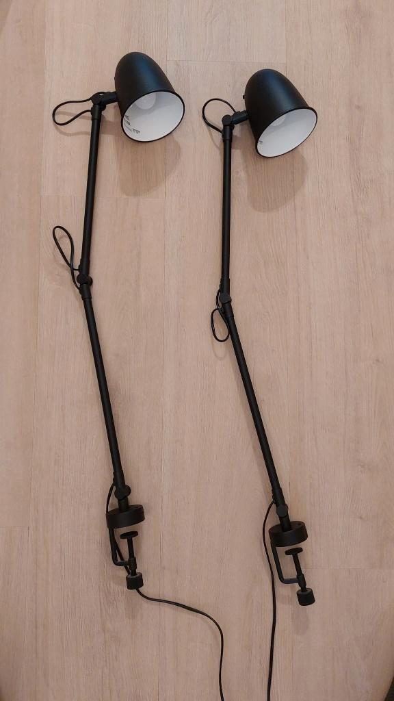 IKEA SKURUP Bureau/Wandlampen Set - Incl. LED lampen, Huis en Inrichting, Lampen | Hanglampen, Zo goed als nieuw, 75 cm of meer