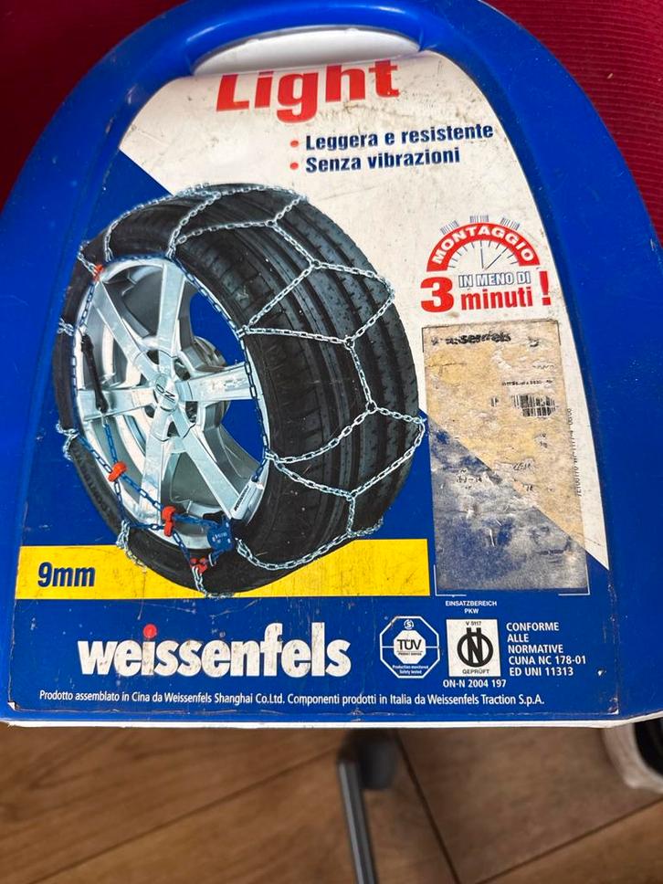Weissenfels Light 9 mm sneeuwkettingen – maat M38, Auto diversen, Sneeuwkettingen, Gebruikt, Ophalen of Verzenden