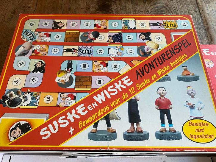 Suske en Wiske Avonturenspel Bordspel AH incl alle beeldjes, Hobby en Vrije tijd, Gezelschapsspellen | Bordspellen, Gebruikt, Drie of vier spelers