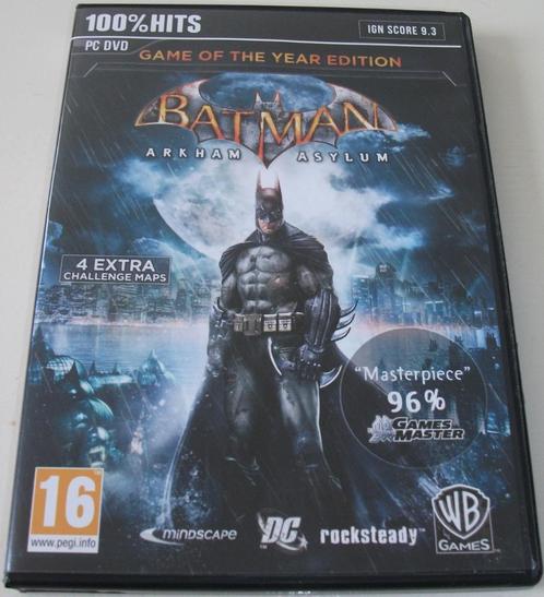 PC Game *** BATMAN *** Arkham Asylum, Spelcomputers en Games, Games | Pc, Zo goed als nieuw, Avontuur en Actie, 1 speler, Vanaf 16 jaar