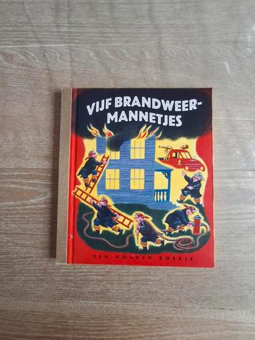 Gouden boekje: Vijf brandweermannetjes. Zo goed als nieuw!! beschikbaar voor biedingen