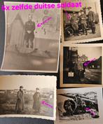 5xfotos100% orig wo2 1 en de zelfde duitse soldaat ,geschut, Verzamelen, Ophalen of Verzenden, Landmacht, Duitsland, Foto of Poster