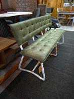 Eetkamerbank Nieuw, 160 cm. groen, Julien H&H, Ophalen, Metaal, Overige kleuren, Drie