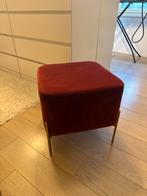 Westwing Poef - Donkerrood & Goud, Ophalen, Zo goed als nieuw, Metaal, 50 tot 75 cm