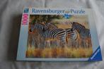 Puzzel: Zebra's 1000 stukjes Ravensburger, Ophalen of Verzenden, 500 t/m 1500 stukjes, Zo goed als nieuw, Legpuzzel