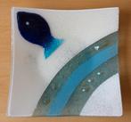 Moderne Schaal met Vis - fused glas, Huis en Inrichting, Schaal, Vierkant, Ophalen of Verzenden, Nvt