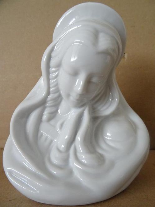 Porseleinen Mariabeeld Mariabeeldje theelicht Maria 12cm, Verzamelen, Religie, Zo goed als nieuw, Christendom | Katholiek, Beeld(je)