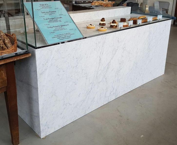 Italiaans Bianco Carrara ECHT marmer 80x80x2 cm Grachtenpand, Doe-het-zelf en Verbouw, Vloerdelen en Plavuizen, Nieuw, Overige typen