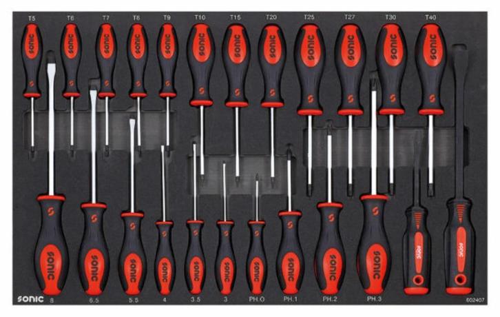 SONIC schroevendraaierset SFS-M 24-delig (602407) | GRATIS V, Auto diversen, Autogereedschap, Nieuw, Ophalen of Verzenden