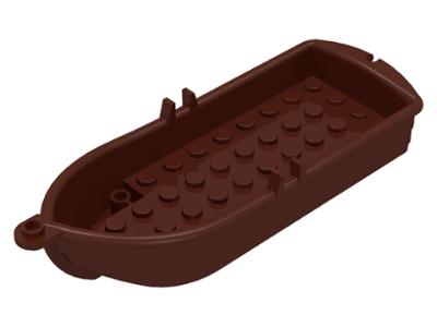 Lego Brown Boat, 14 x 5 x 2 with Oarlocks and 2 Hollow, Ophalen of Verzenden, Gebruikt, Losse stenen, Lego